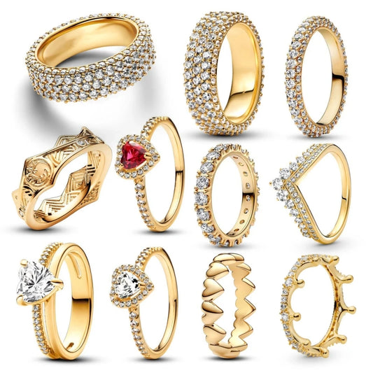 2024 Nouvelle bague de reine bague éternelle adaptée aux bijoux originaux de la Saint-Valentin cadeaux d'anniversaire de mariage pour femmes