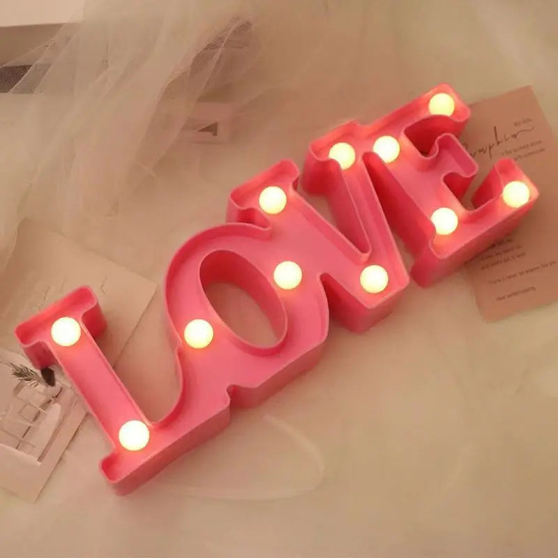 Love Heart LED Lamp Wedding Party Romantic Red Pink Night Light Ornament Birthday Christmas Home Decoration Valentines Day Gift