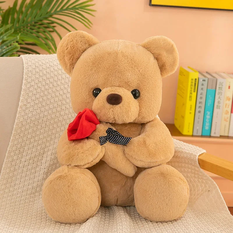 Ours en peluche rose pour la Saint-Valentin, jouets en peluche pour filles, poupées en peluche