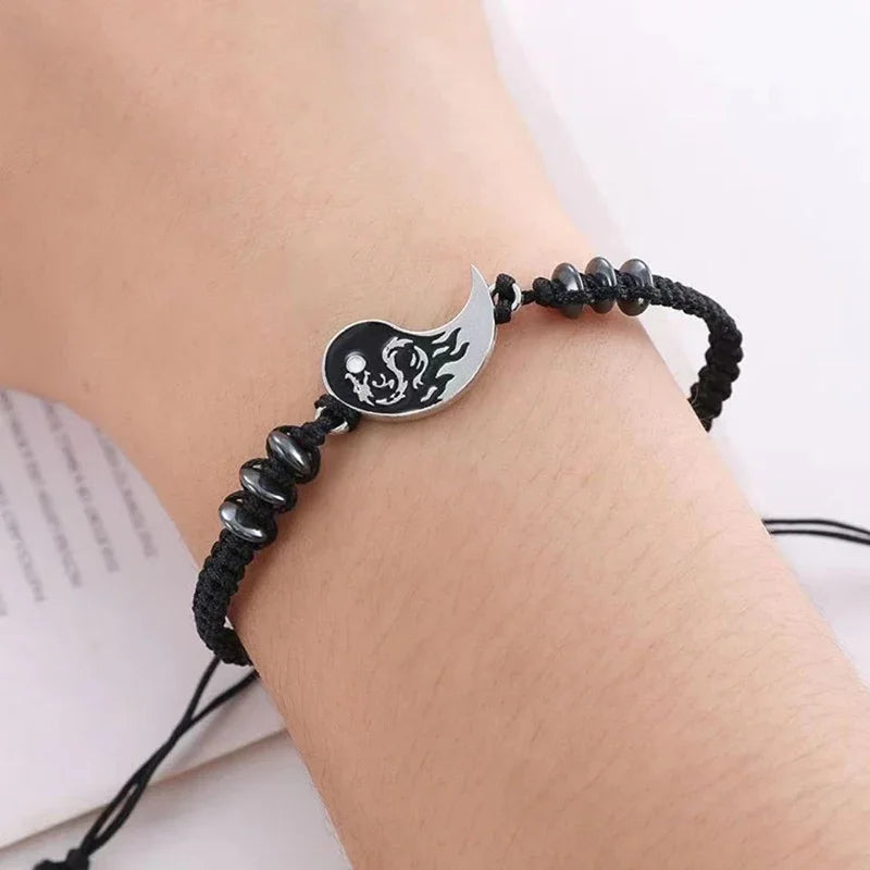 2025 Fashion Dragon Figure Yin Yang Bracelet Couple Adjustable Bracelets