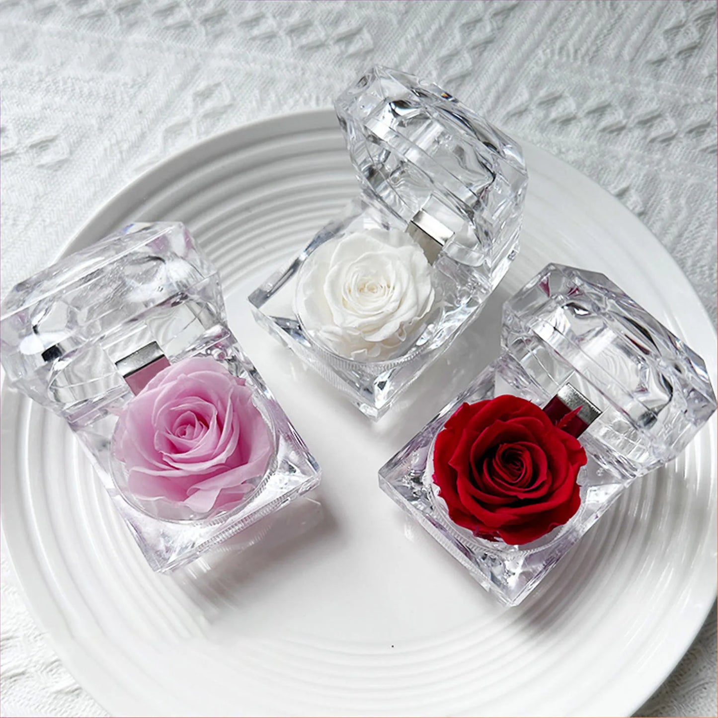 Preserved Flower Rose Never Withered Rose Gift For Valentine's Day Birthday And Anniversary With Drawer Gift Box