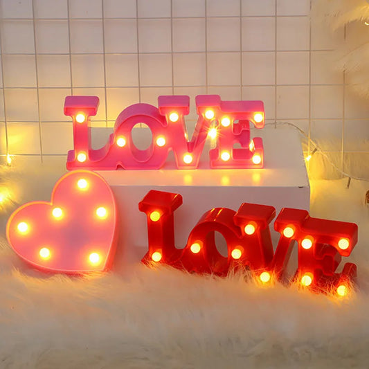 Lampada LED a forma di cuore, per matrimonio, festa, romantico, rosso, rosa, luce notturna, ornamento, compleanno, Natale, decorazione per la casa, regalo per San Valentino