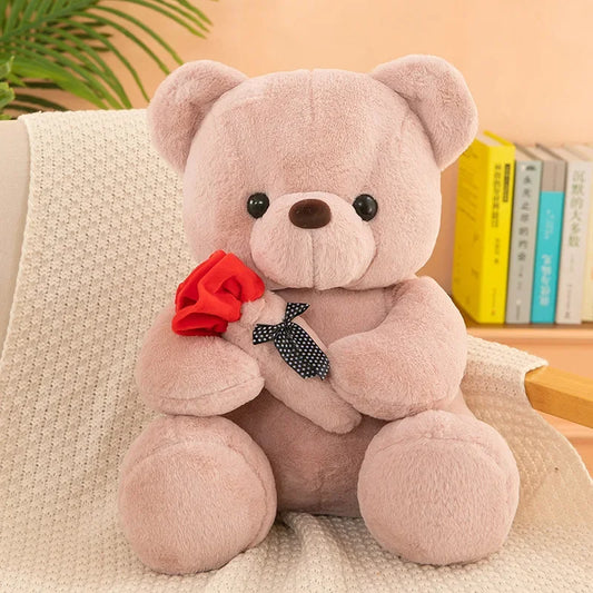 Ours en peluche rose pour la Saint-Valentin, jouets en peluche pour filles, poupées en peluche