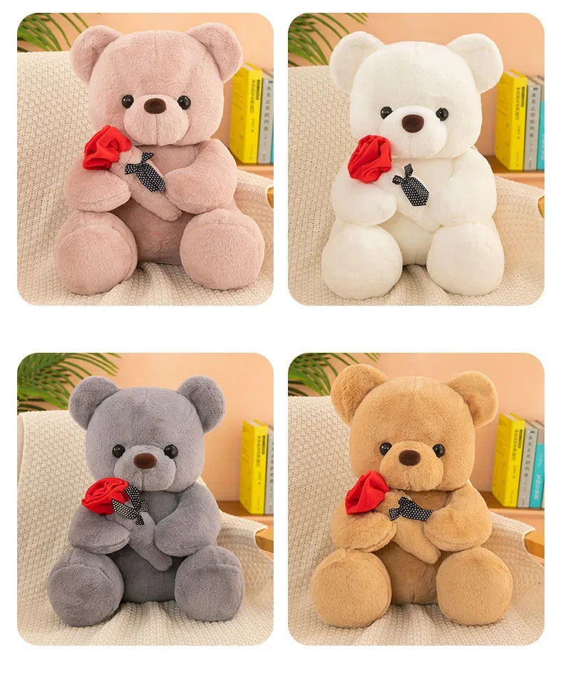 Ours en peluche rose pour la Saint-Valentin, jouets en peluche pour filles, poupées en peluche