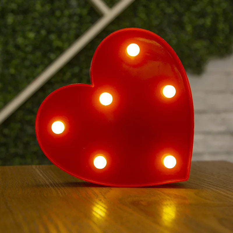 Lampe LED en forme de cœur pour mariage, veilleuse romantique rouge et rose, décoration d'anniversaire, de Noël, de maison, cadeau de Saint-Valentin