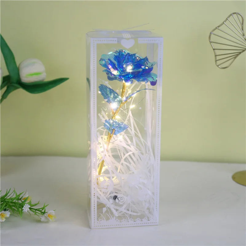 Creative Flowers Rose in Glass Cover Light Up whit LED