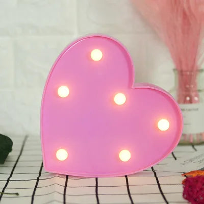 Lampe LED en forme de cœur pour mariage, veilleuse romantique rouge et rose, décoration d'anniversaire, de Noël, de maison, cadeau de Saint-Valentin